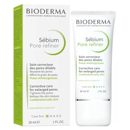 کرم کوچک‌کننده منافذ صورت بایودرما مدل Pore Refiner مناسب انواع پوست حجم 30 میلی‌لیتر