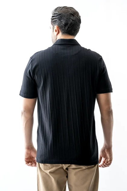 پلوشرت آستین کوتاه نیم زیپ مردانه