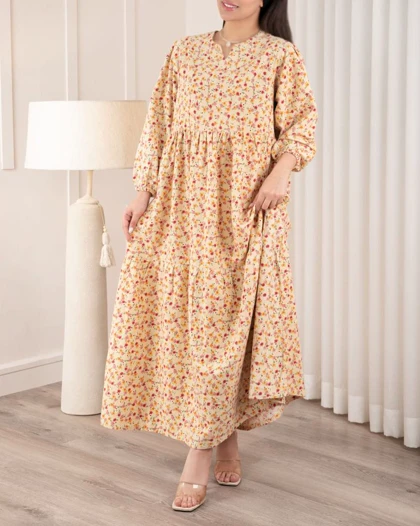 پیراهن گل‌دار سلنا کد 26971
