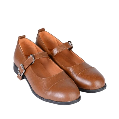 کفش چرم بند و سگک زنانه 7002