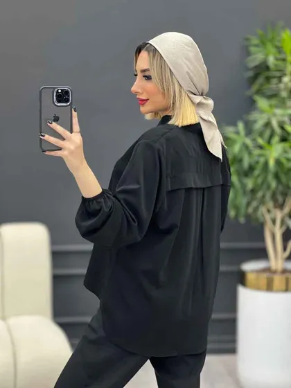 شومیز ساده جلو دکمه
