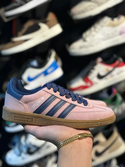 کتانی اسپیزال زنانه صورتی سرمه ای