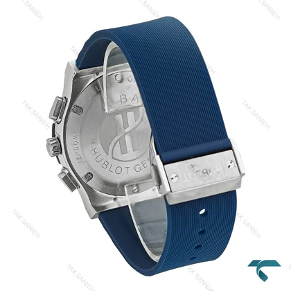 ساعت هابلوت مردانه نقره ای سرمه ای سه موتوره Hublot-8044-G