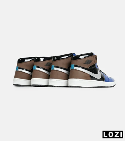 کتانی ساق‌دار زنانه و مردانه آبی مشکی قهوه ای Nike air jordan 1