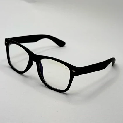 فریم عینک طبی مستطیلی مشکی انتی رفلکس و یووی 400 سبک
