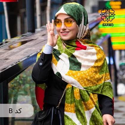روسری ابریشم مودال چند رنگ الوی