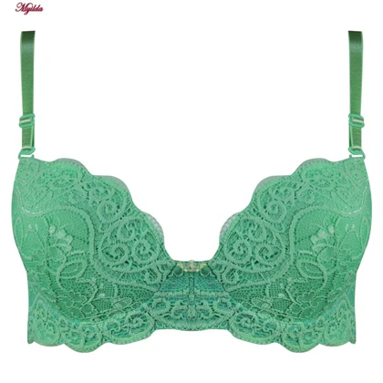 ست شورت و سوتین اسفنجی زنانه لنا مدل فنردار سه بند سبز کد 4853