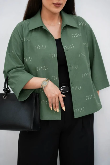 شومیز لینن | شومیز لینن miu miu کد 481