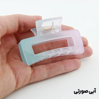 کلیپس دخترانه مدل مستطیل ساده دو رنگ کوچک