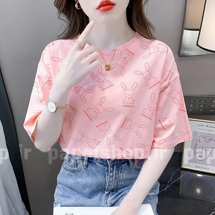کراپ یقه گرد طرح خرگوش