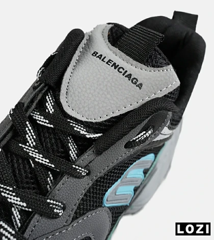 کفش کتانی مردانه مشکی آبی BALENCIAGA مدل 7656