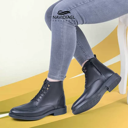 نیم بوت مردانه چرم کلاسیک کد 7022011