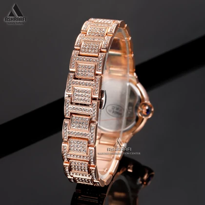 ساعت کارتیه رزگلد Cartier Ballon Bleu Full Diamond-24