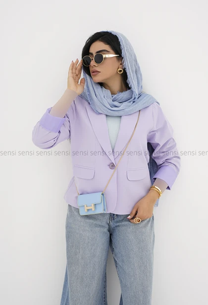 کت زنانه لینن یقه انگلیسی کد1005942