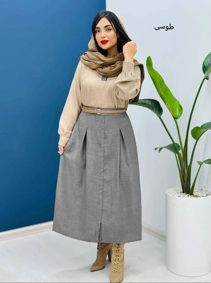 شومیز دامن شانتون کد 39431