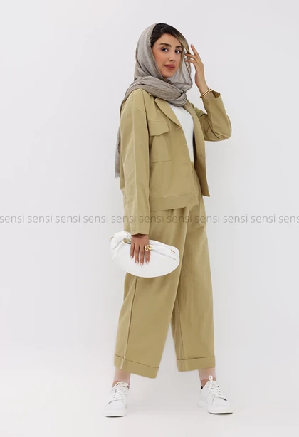 ست کت شلوار بگ لینن