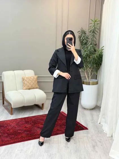 ست کت و شلوار راه راه