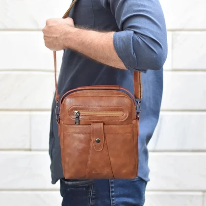 کیف رودوشی چرمی گوگانا مدل GOOGANA - GOOG405