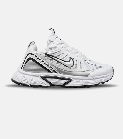 کتانی سفید طوسی نایک Skate V2 مدل 9486 استایل اسپرت و کژوال زنانه و مردانه