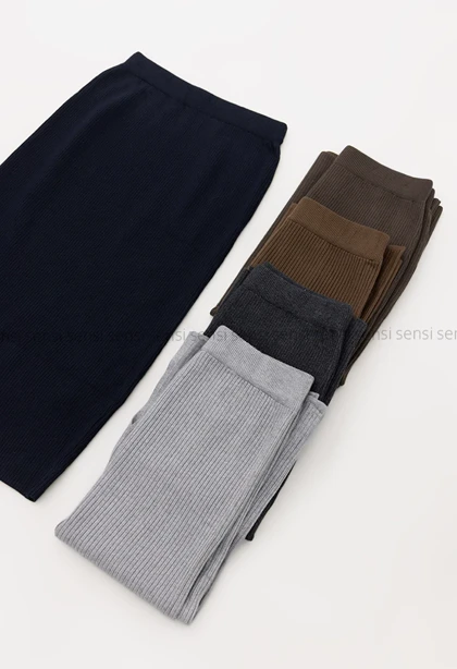 دامن بافت پشت چاک کد1004594