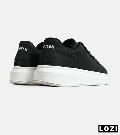 کفش کتانی مردانه مشکی سفید Alexander McQueen مدل 7740