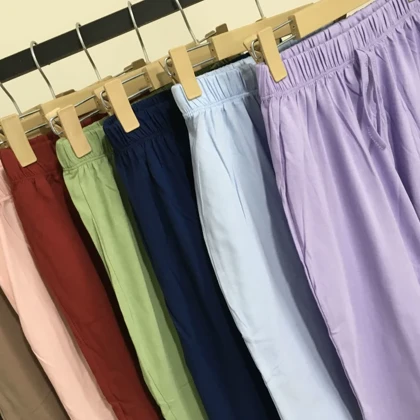 شلوارک نخ پنبه رنگی