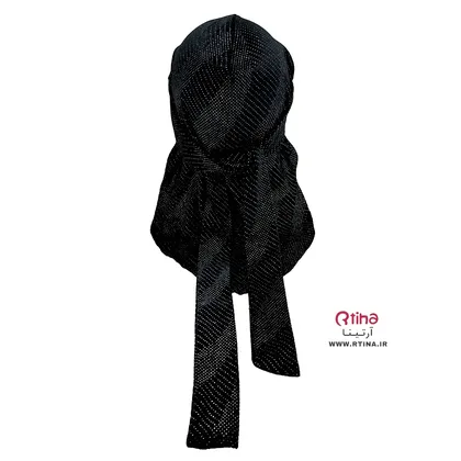 دورگ مخمل مشکی نگین‌دار زنانه دخترانه