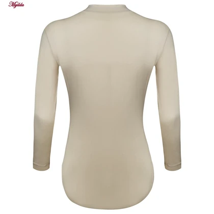 بادی آستین بلند زنانه کرم مدل 3684-1395