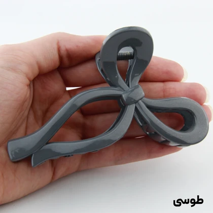 کلیپس دخترانه مدل پاپیون دنباله دار دو رنگ