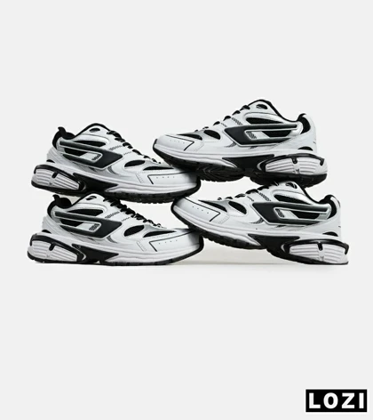 کفش کتانی بزرگ پا سفید مشکی DIESEL S-SERENDIPITY SPORT مدل 8074