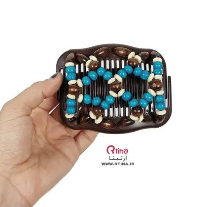 شانه جادویی ژله ای مدل مهره ای رنگ فیروزه ای