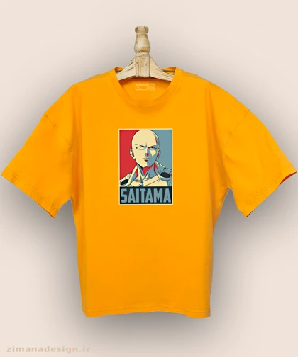 تیشرت لش مردانه و زنانه طرح وان پانچ من شخصیت سایتاما کد 901