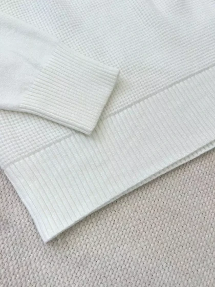 پلیور بافت سینه مروارید یقه گرد کد 5336