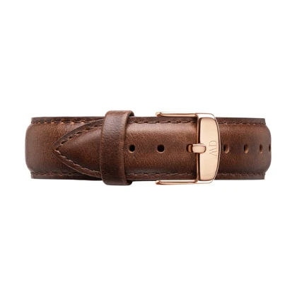 ساعت دنیل ولینگتون مردانه بند چرم قهوه ای رزگلد مشکی DW-3539-G