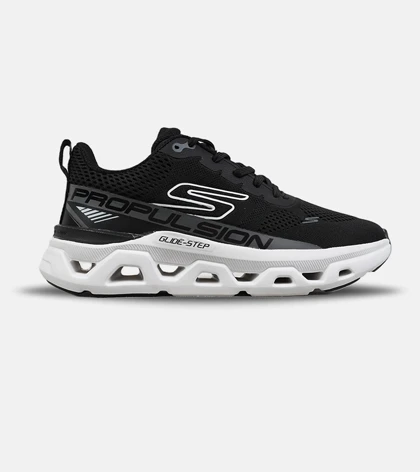 کتانی اسکیچرز Glide-Step مشکی سفید مردانه و زنانه مدل 9363