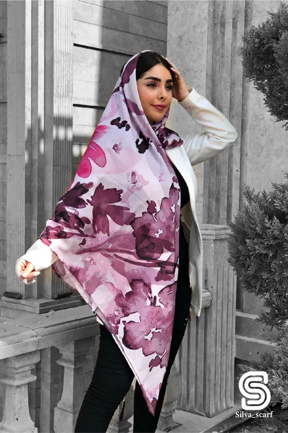 روسری نخی - طرح گلاب