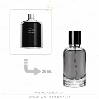 عطر ادکلن جگوار کلاسیک بلک (جگوار مشکی) اکسترا پرفیوم 30 میل اشدی Jaguar Classic Black 30ml Extra Parfum ASHDI