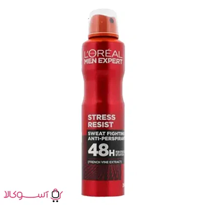 اسپری ضد تعریق مردانه لورآل مدل stress resist حجم 250 میل