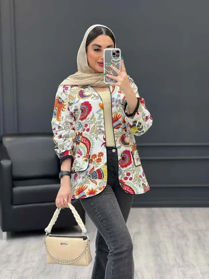 مانتو کوک دوزی گل‌دار