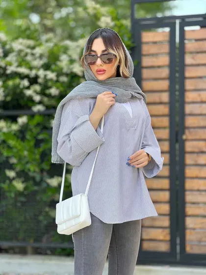 شومیز ترکیبی راه راه