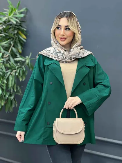 مانتو لینن شش دکمه