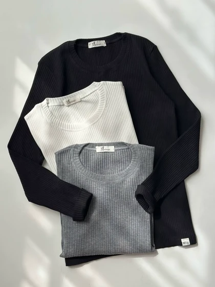 بلوز یقه گرد کبریتی زنانه