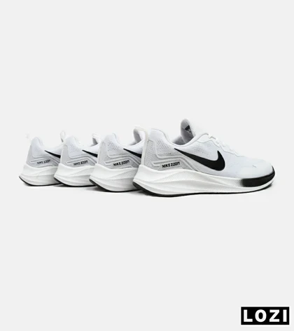 کفش کتانی مردانه و زنانه سفید مشکی Nike air zoom max مدل 5620
