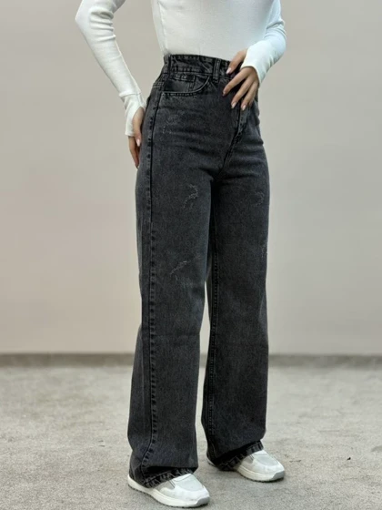 شلوار جین نیمبگ زغالی6171