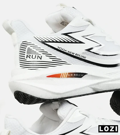 کفش کتانی مردانه و زنانه سفید مشکی GENERIC All Run مدل 7432