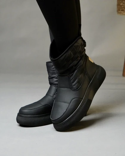 کفش زمستانی زنانه نیم بوت کاپشنی پشت بندی (برند یرفا)