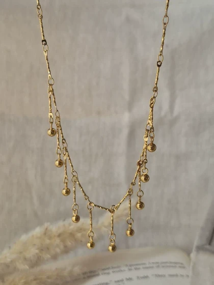 گردنبند توپی آویز استیل