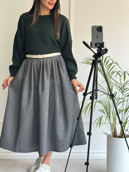 دامن پشمی جناغی