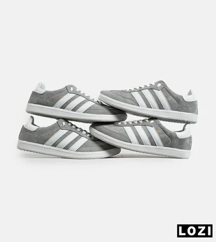 کفش کتانی مردانه و زنانه طوسی سفید ADIDAS Samba