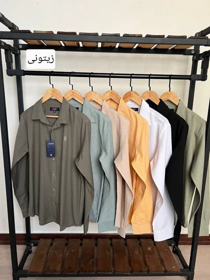پیراهن ساده استین بلند پنبه کد 2475